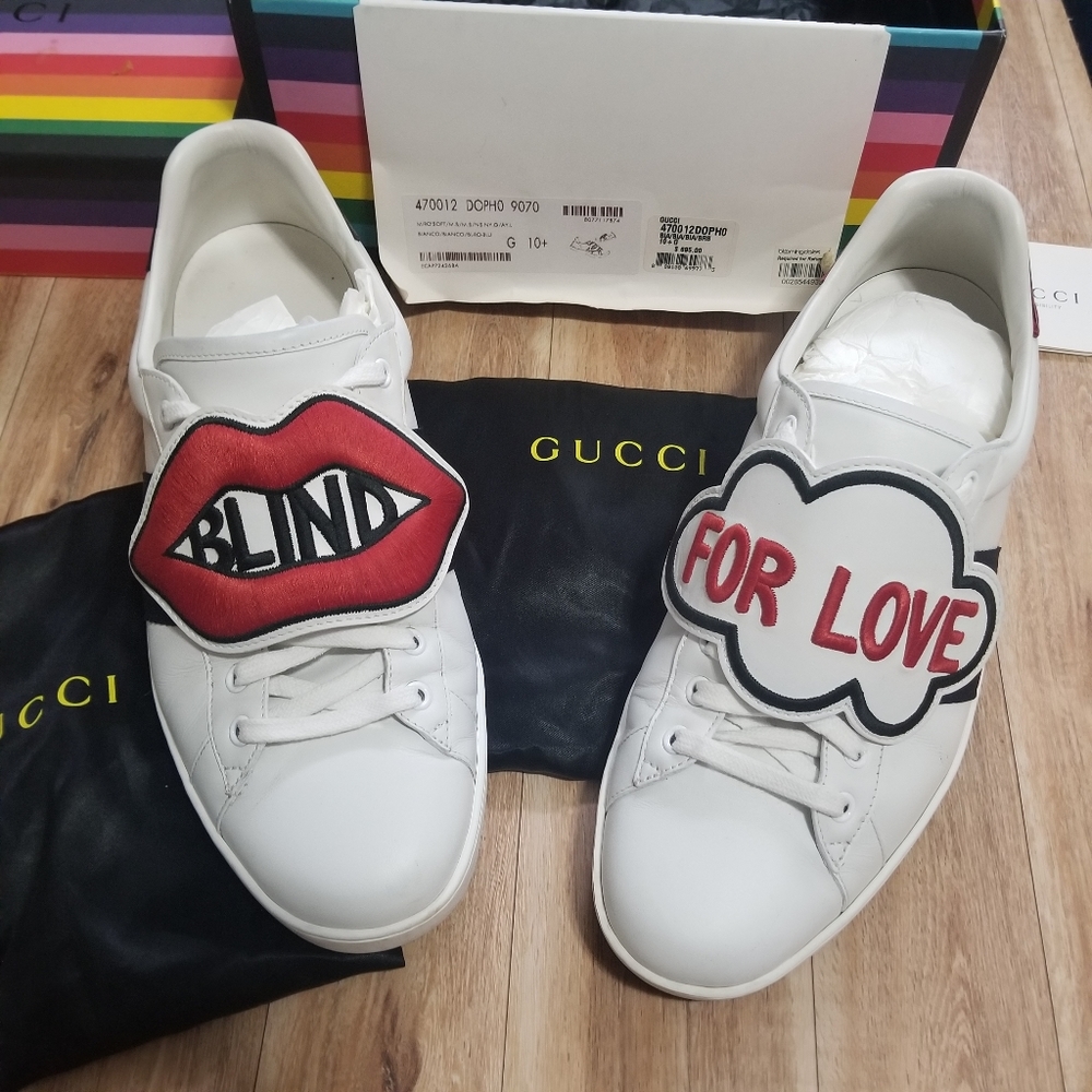 Gucci Ace "Blind for Love " Sneakers